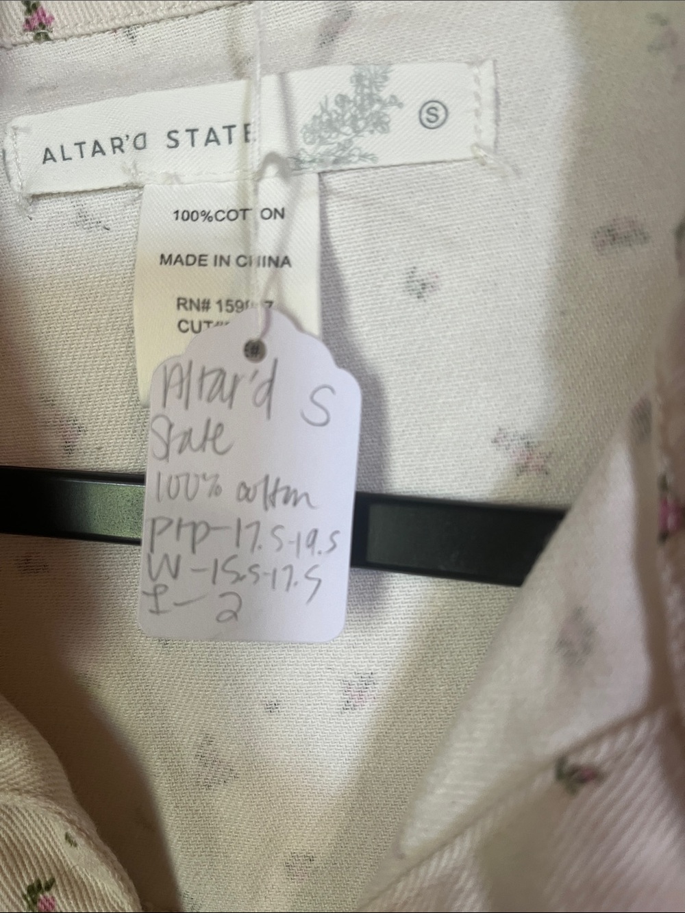Altar'd State Cream Floral Button-Front Short Romper - Picture 3 of 7